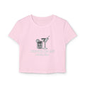 Drinks On Me Mobile Bar-Women's Baby Tee | WHITE LOGO