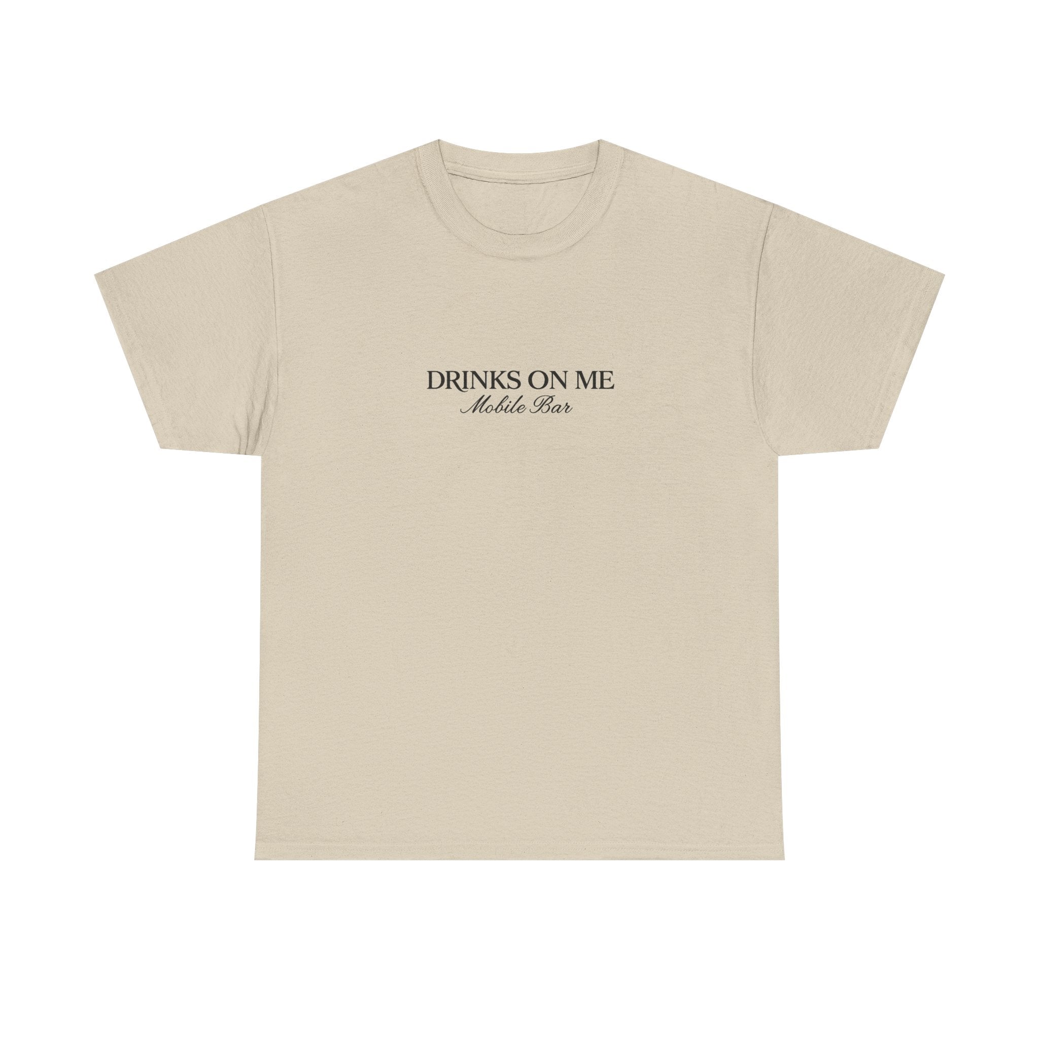 Drinks On Me Mobile Bar T-Shirt | BLACK LOGO