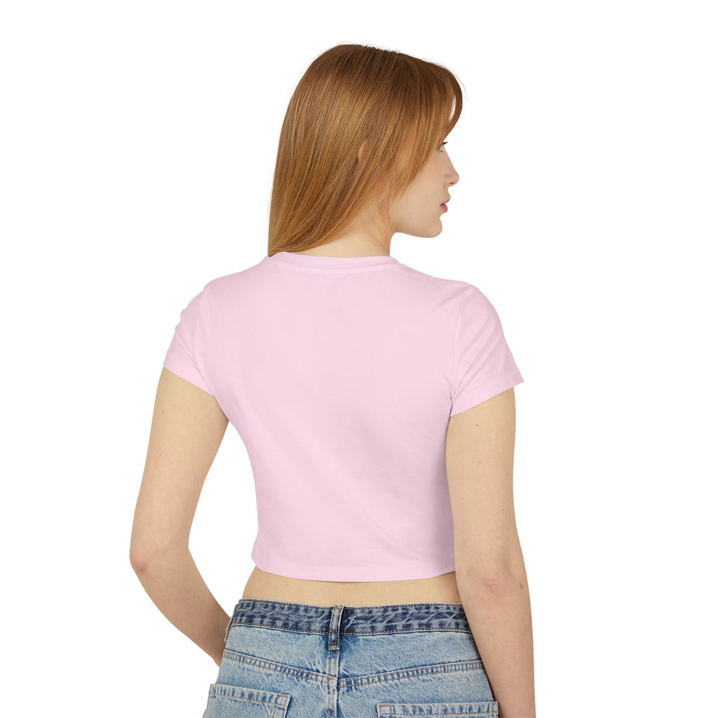 Drinks On Me Mobile Bar-Women's Baby Tee | WHITE LOGO