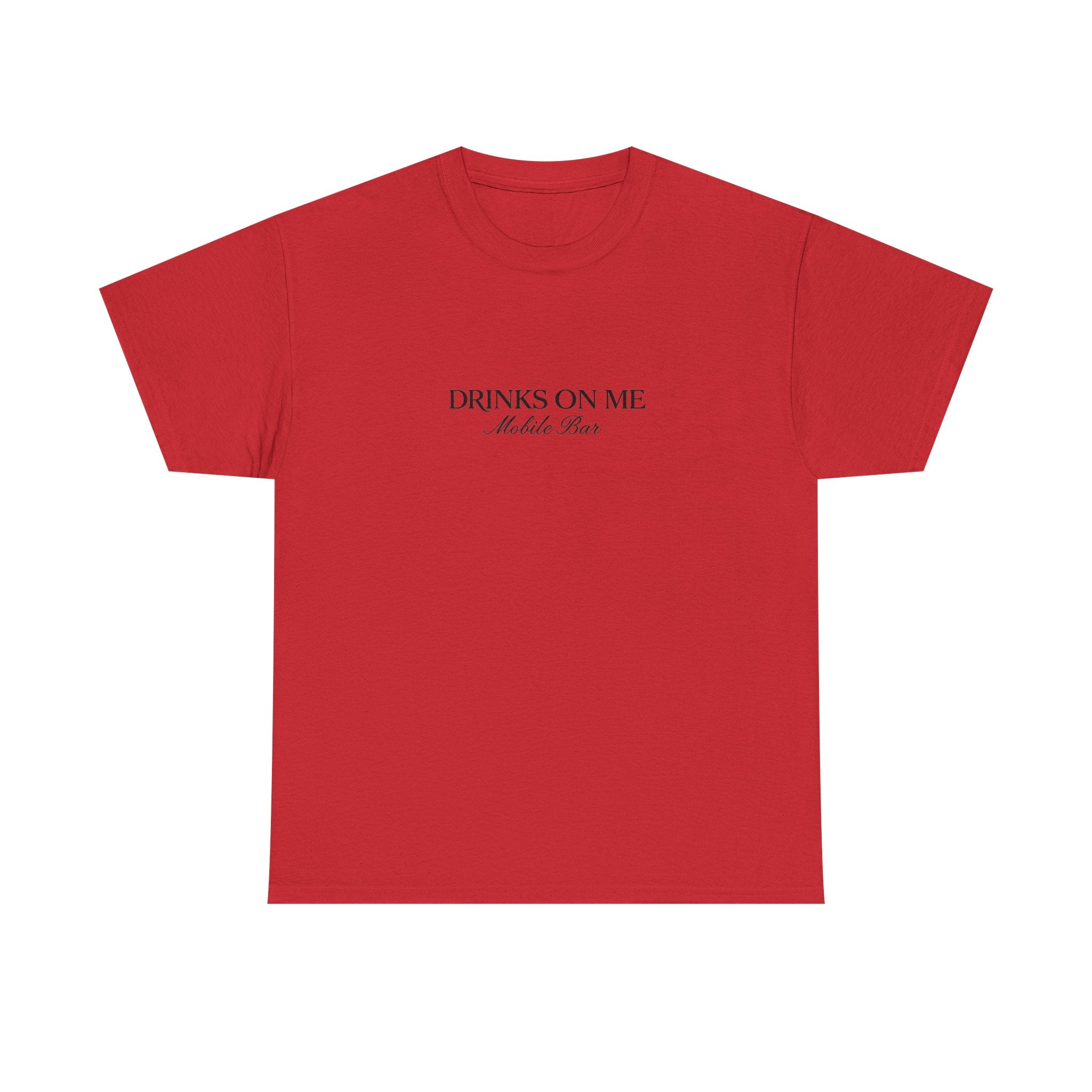 Drinks On Me Mobile Bar T-Shirt | BLACK LOGO