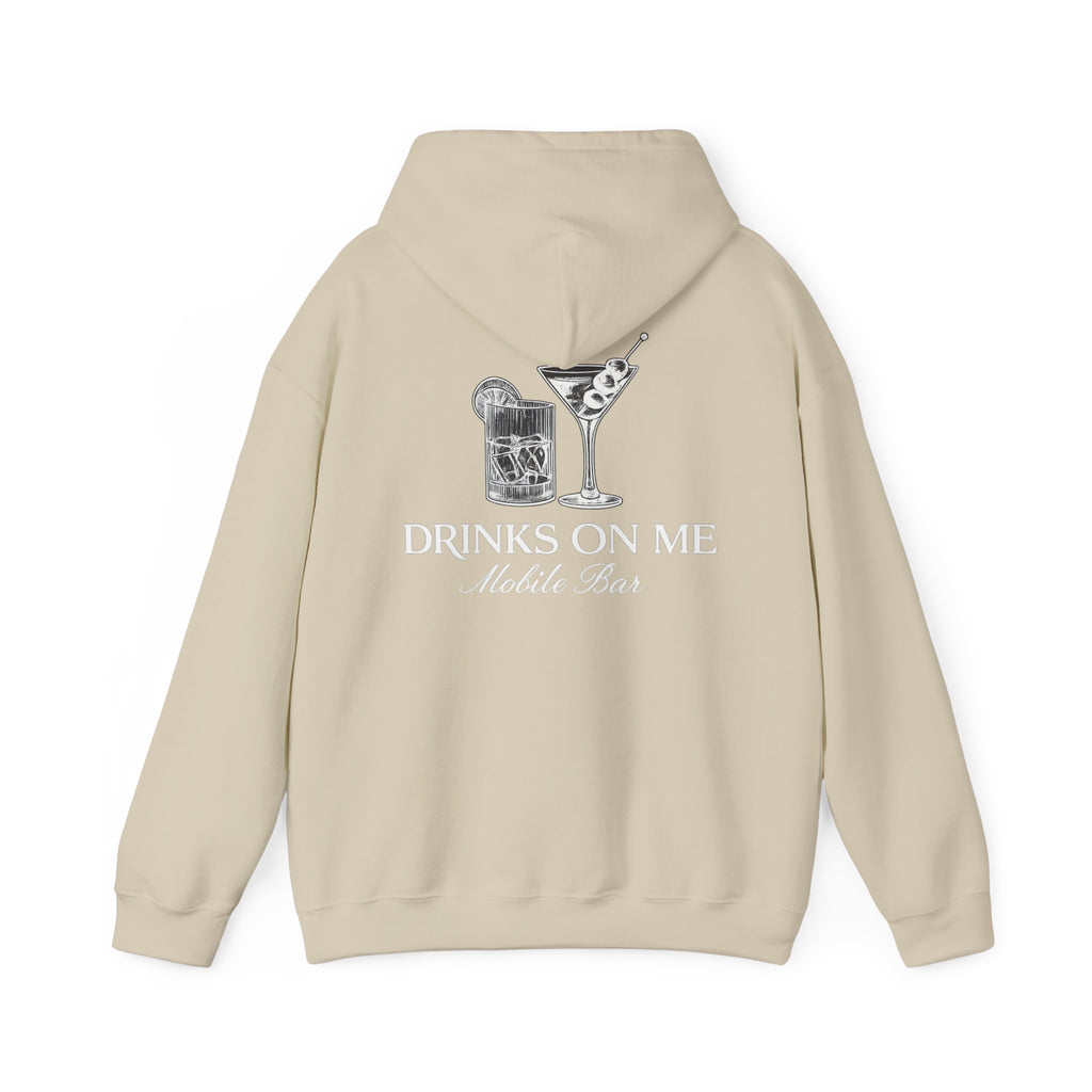 Drinks On Me Hooded Sweatshirt | WHITE LOGO