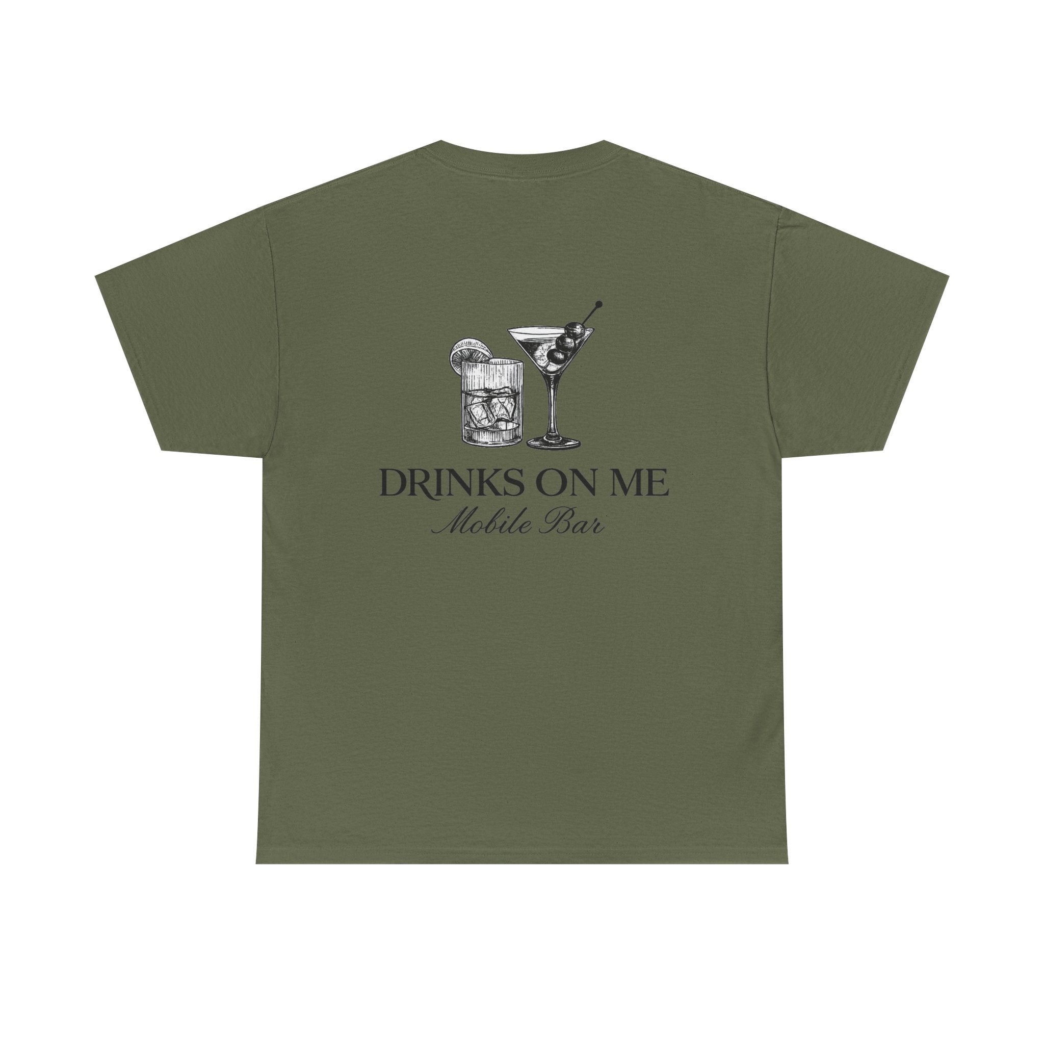 Drinks On Me Mobile Bar T-Shirt | BLACK LOGO
