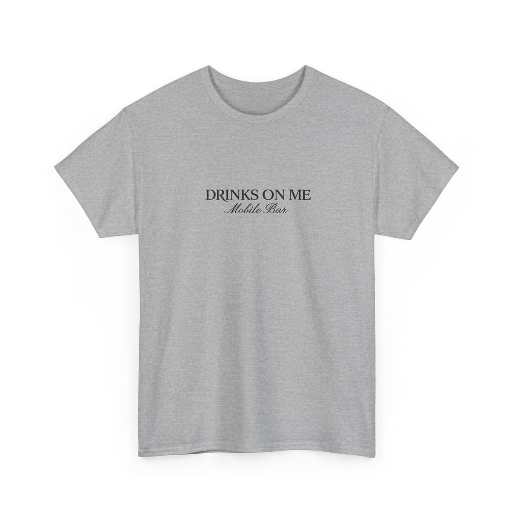 Drinks On Me Mobile Bar T-Shirt | BLACK LOGO