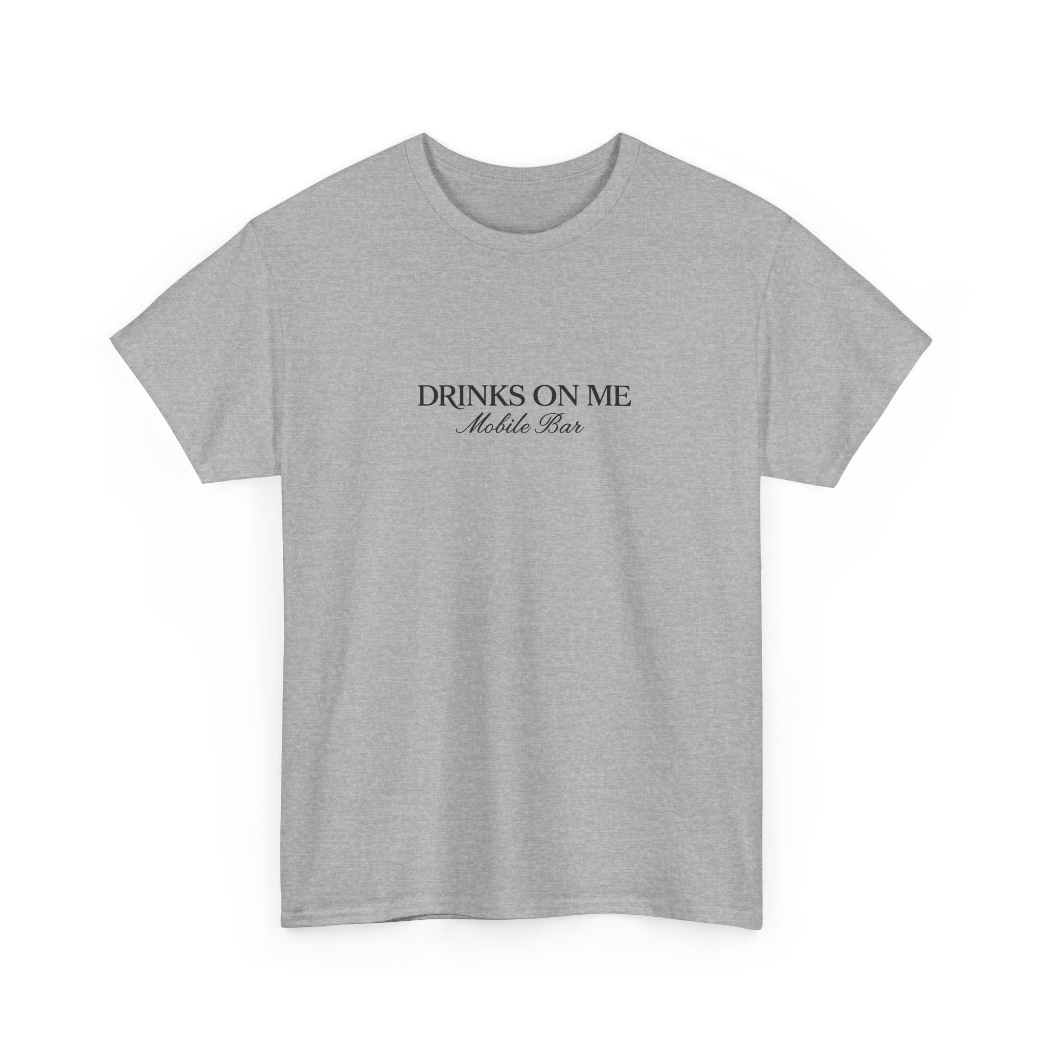 Drinks On Me Mobile Bar T-Shirt | BLACK LOGO