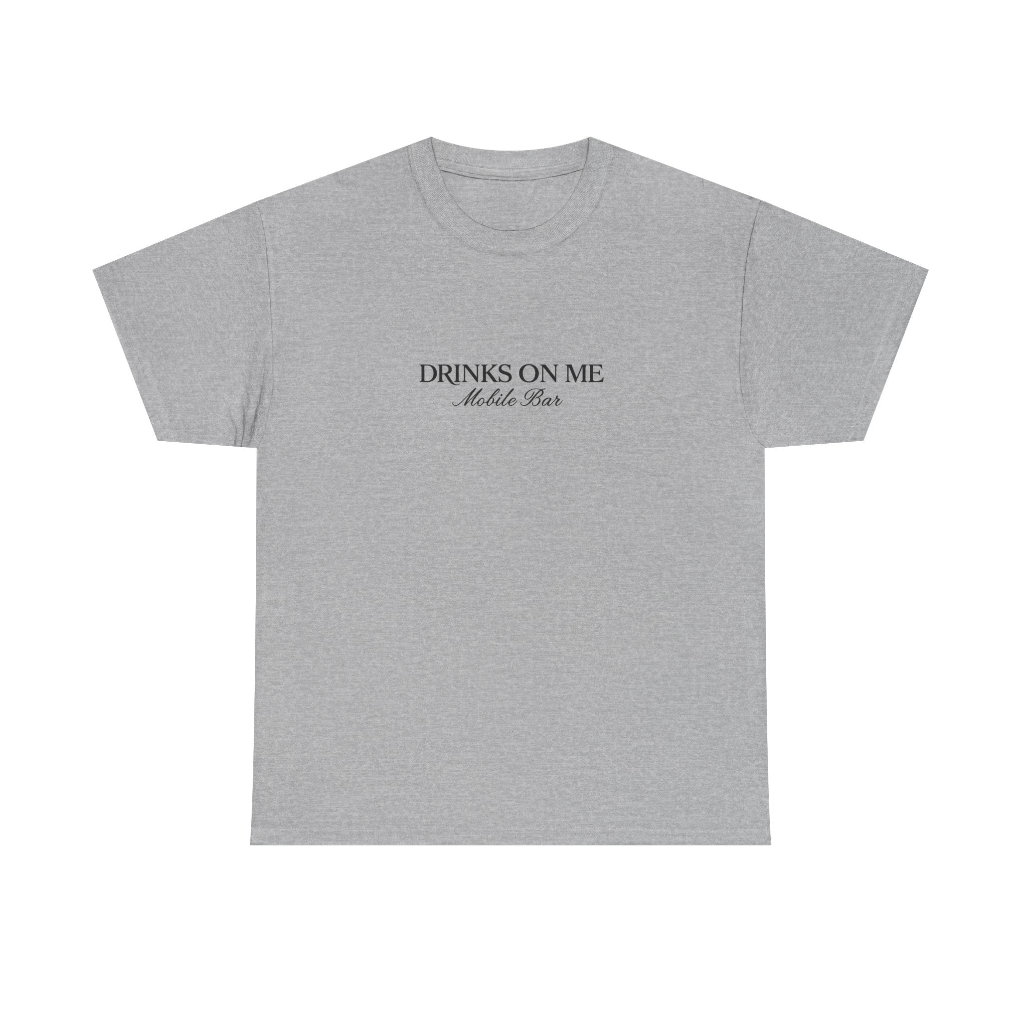 Drinks On Me Mobile Bar T-Shirt | BLACK LOGO