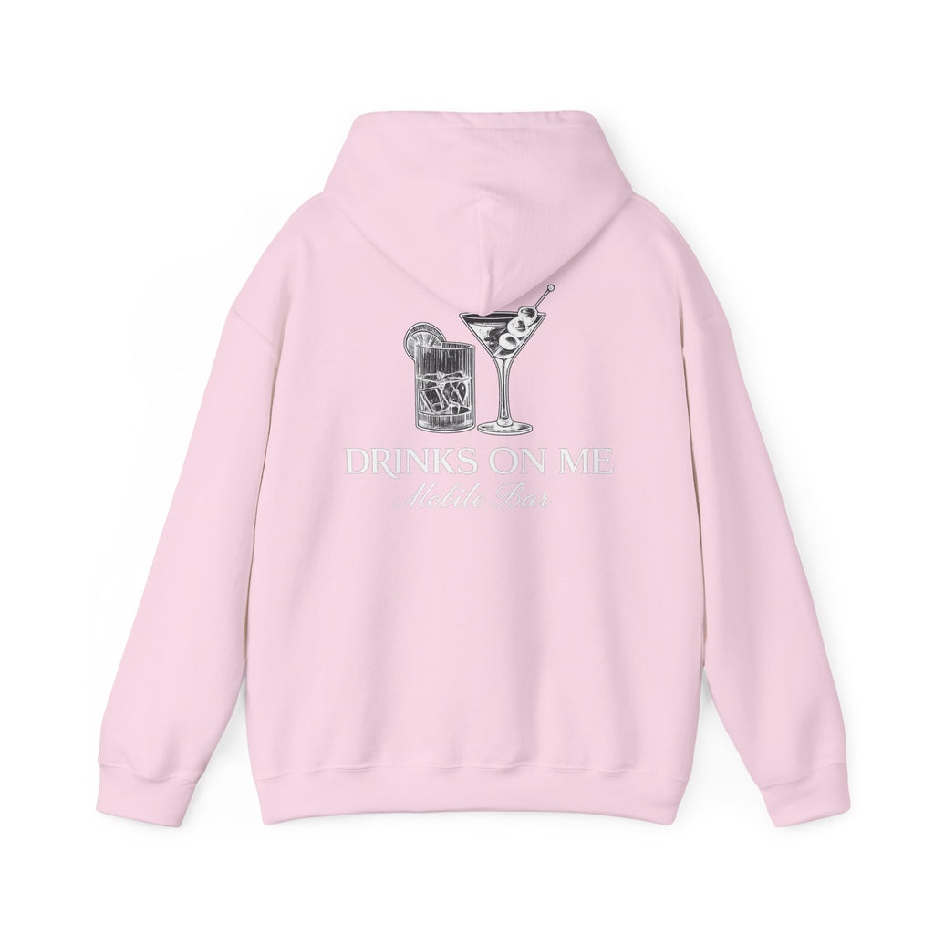 Drinks On Me Hooded Sweatshirt | WHITE LOGO