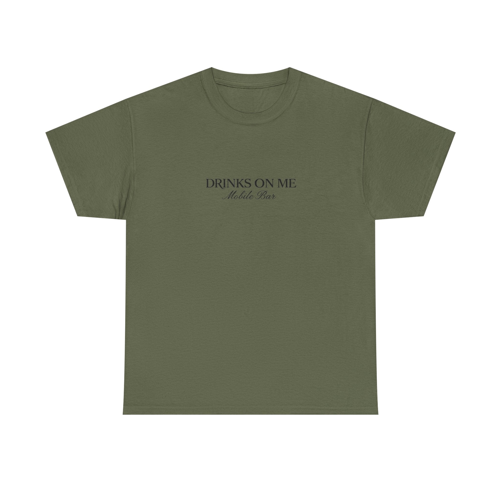 Drinks On Me Mobile Bar T-Shirt | BLACK LOGO
