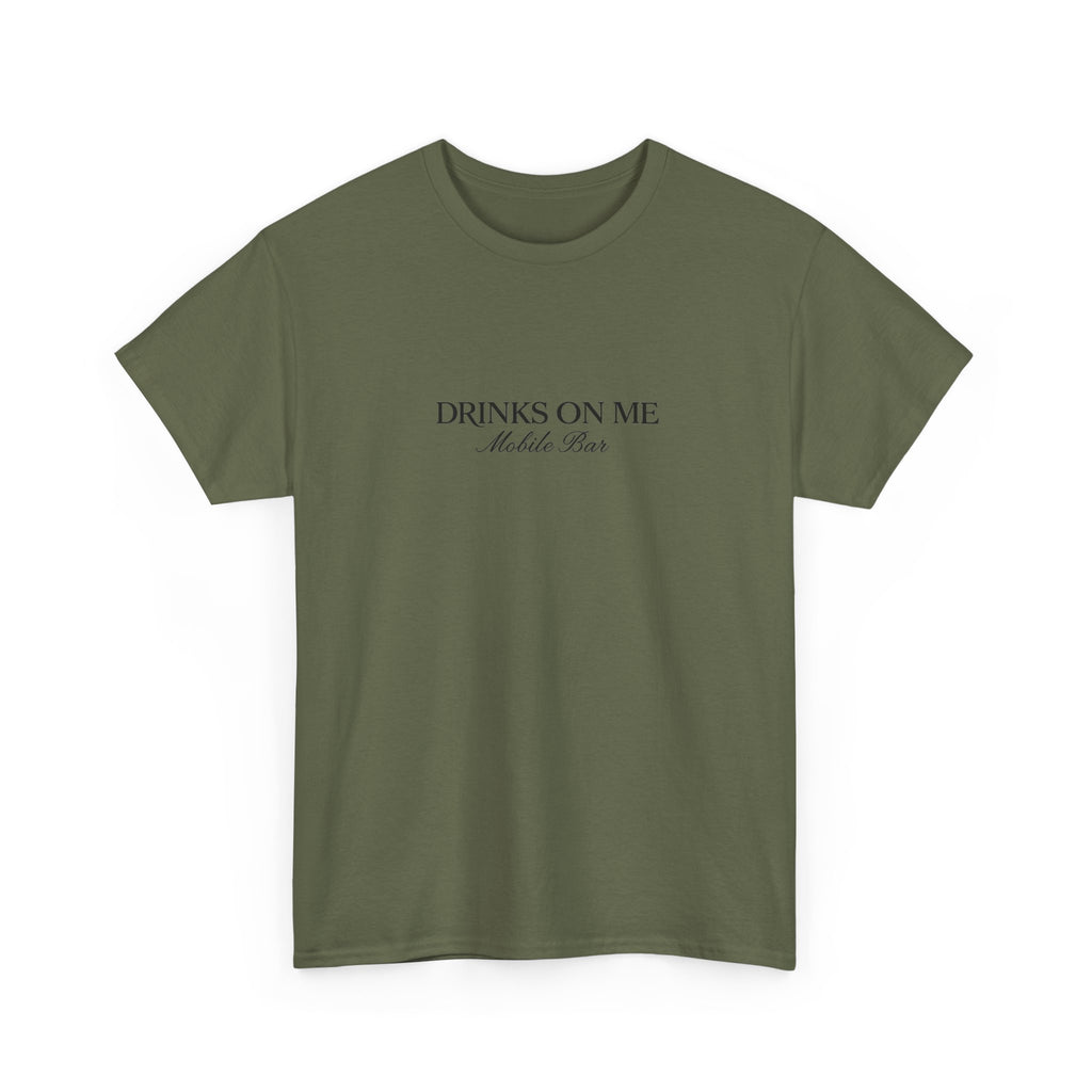 Drinks On Me Mobile Bar T-Shirt | BLACK LOGO