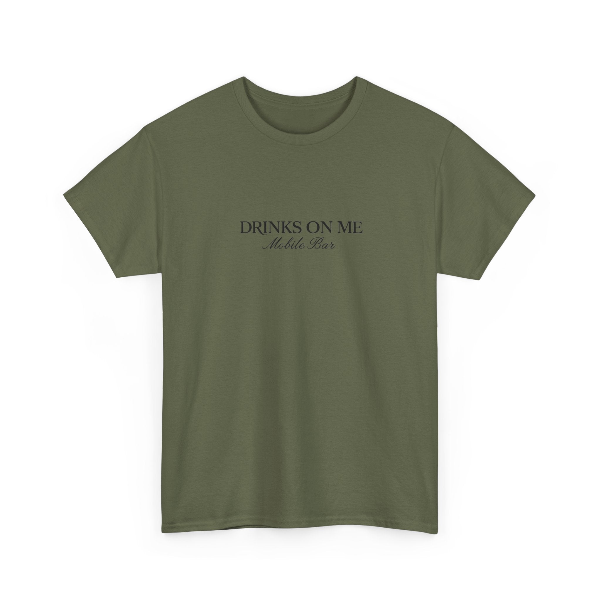 Drinks On Me Mobile Bar T-Shirt | BLACK LOGO