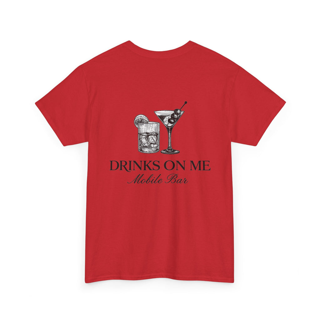 Drinks On Me Mobile Bar T-Shirt | BLACK LOGO
