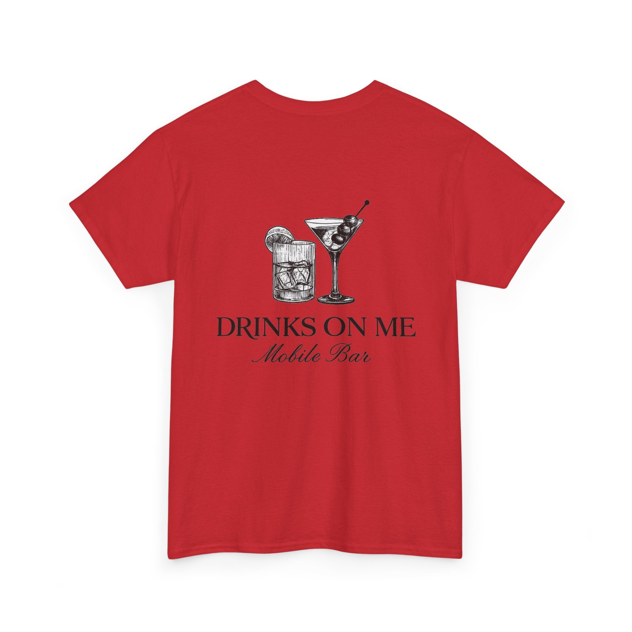 Drinks On Me Mobile Bar T-Shirt | BLACK LOGO