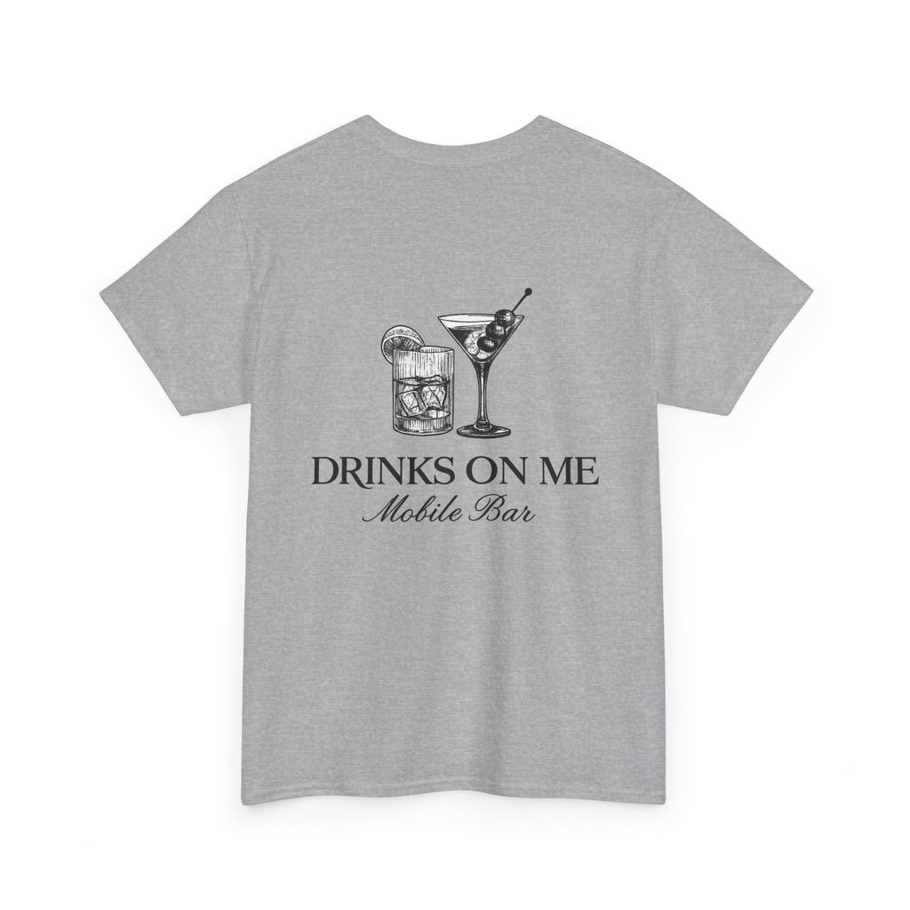 Drinks On Me Mobile Bar T-Shirt | BLACK LOGO